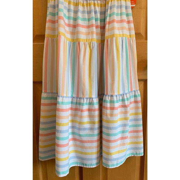 NWT Wonder Nation Girl's Plus Size Large Sundress Adjustable Straps Tiered Maxi - Picture 6 of 12